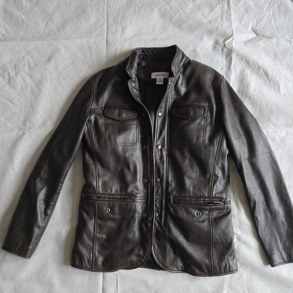 Calvin Klein Faux Moto Jackey